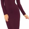 New Verdusa Verdusa Women'S Long Sleeve Square Neck Bodycon Maxi Long Dress