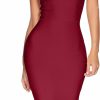 Hot houstil Houstil Women'S V Neck Halter Fishtail Bandage Bodycon Dress Party