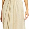 Best Adrianna Papell Adrianna Papell Women'S Metallic Mesh Draped Gown