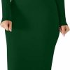 Wholesale BORIFLORS Boriflors Women'S Sexy Basic Long Sleeve Turtleneck Bodycon Party Long Pencil Dress