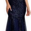 Wholesale Generies Womens Party Dress Sequins Tulle Sexy V-Neck Long Dress Sleeveless Formal Evening Prom Gowns