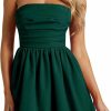 Online Wenrine Wenrine Women'S Sexy Strapless Summer Mini Dress Sleeveless Smocked A Lined Bubble Wedding Club Party Dress