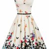 Clearance Belle Poque Belle Poque Sleeveless Vintage Dress With Belt 1950S Dresses For Women