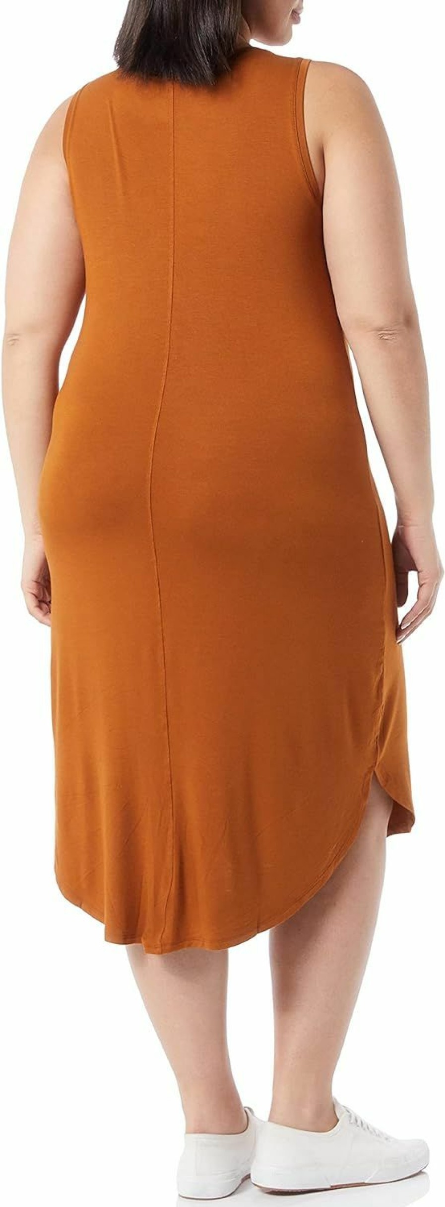 Clearance Amazon Essentials Amazon Essentials Women'S Jersey Regular-Fit Sleeveless V-Neck Midi Dress (Previously Daily Ritual)