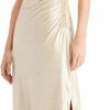 Best Calvin Klein Calvin Klein One-Shoulder Gown With Side Ruching And Beaded Detail Women'S Formal Dresses For Special Occasions