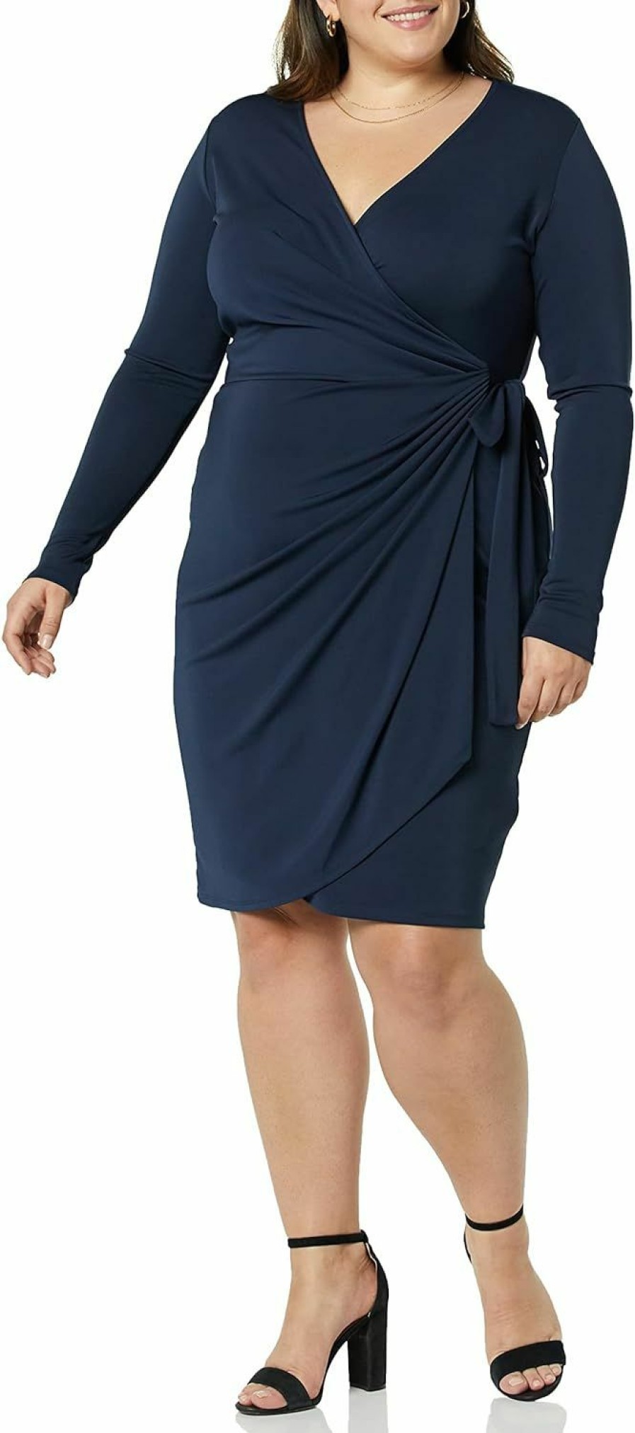 New Amazon Essentials Amazon Essentials Women'S Long Sleeve Classic Wrap Dress (Available In Plus Size)