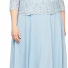 Best Alex Evenings Alex Evenings Women'S Plus Size Tea Length Lace Mock Dress