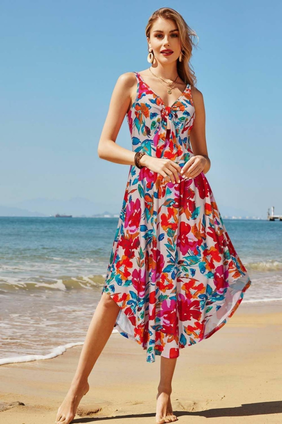 Online VOTEPRETTY Votepretty Women'S Summer Maxi Dresses 2024 Spring Sundressess Beach Vacation Hawaiian Tropical Outfit Floral Clothes