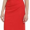 Online Maggy London Maggy London Women'S Side Pleat Dress With Asymmetric Neck And Elbow Sleeves