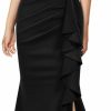 Hot AISIZE Aisize Women'S Elegant Off Shoulder Ruffle Formal Evening Long Dress