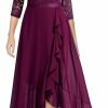 Clearance Miusol Miusol Women'S Elegant Floral Lace Ruffle Bridesmaid Maxi Dress