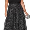 Online Floerns Floerns Women'S Plus Size V Neck Sleeveless Sequin Cocktail Party Midi Dress