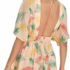 Online Floerns Floerns Women'S Tropical Floral Plunging V Neck Tie Open Back Summer Short Dress