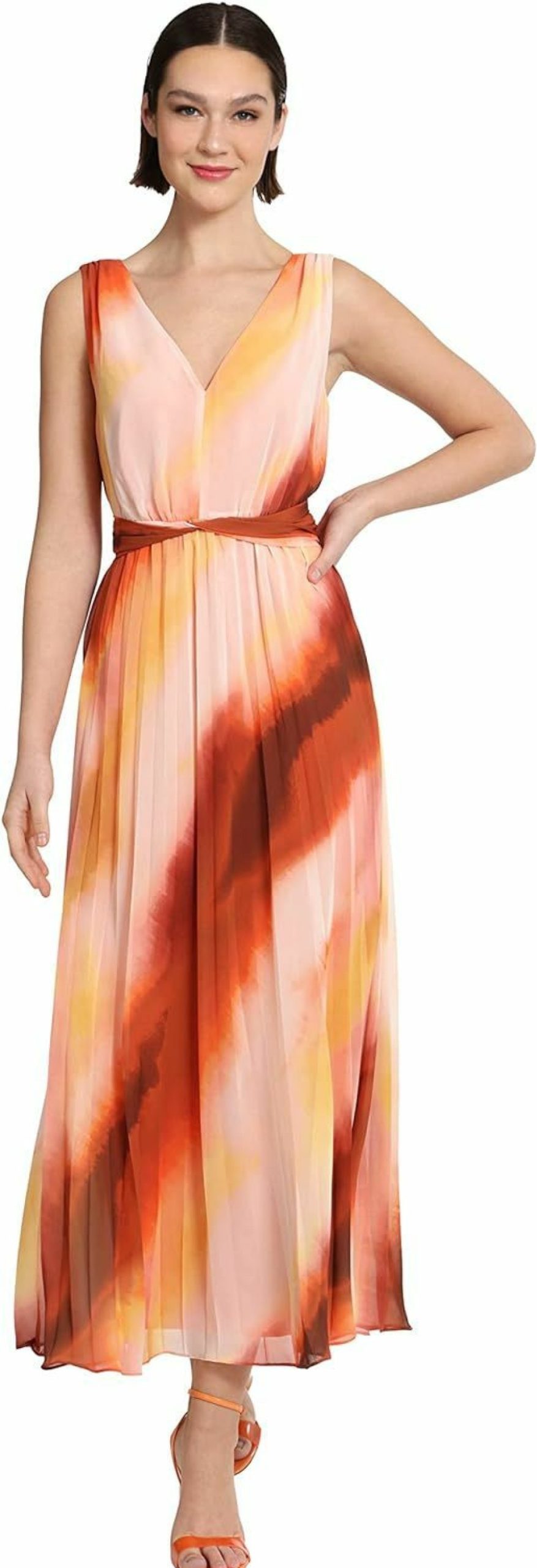 Online Donna Morgan Donna Morgan Women'S Sleeveless Pleated Skirt Maxi Dress