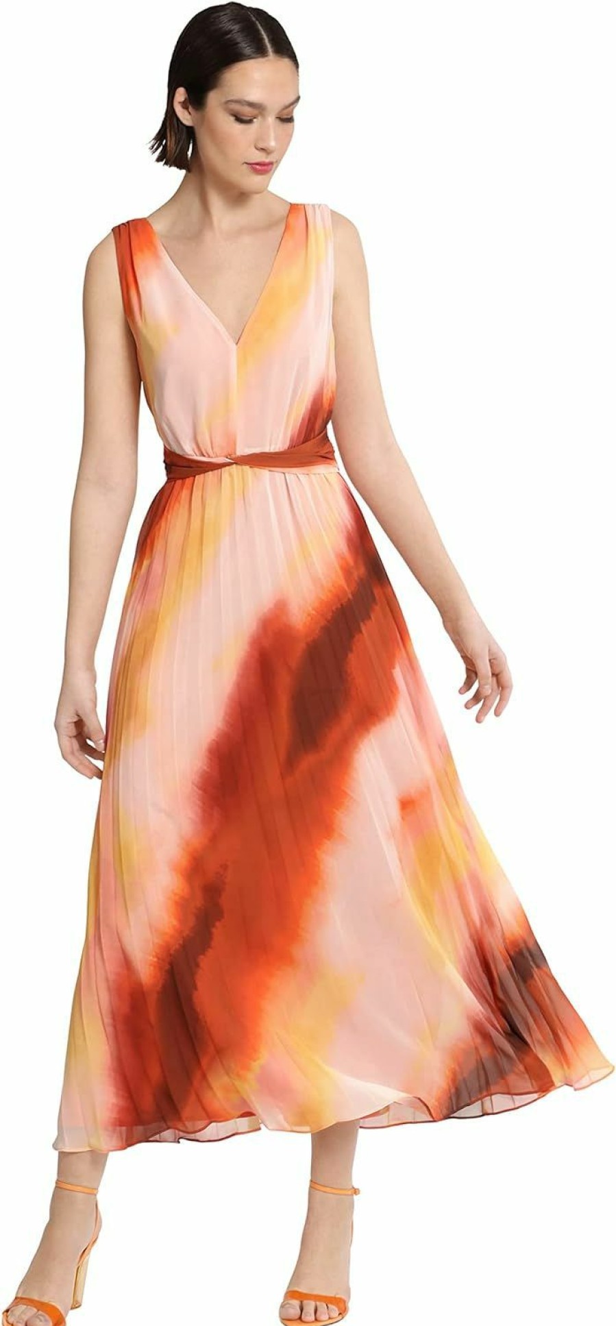 Online Donna Morgan Donna Morgan Women'S Sleeveless Pleated Skirt Maxi Dress