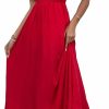 New Floerns Floerns Women'S Off Shoulder Short Sleeve Ruffle Trim Boho A Line Long Dress