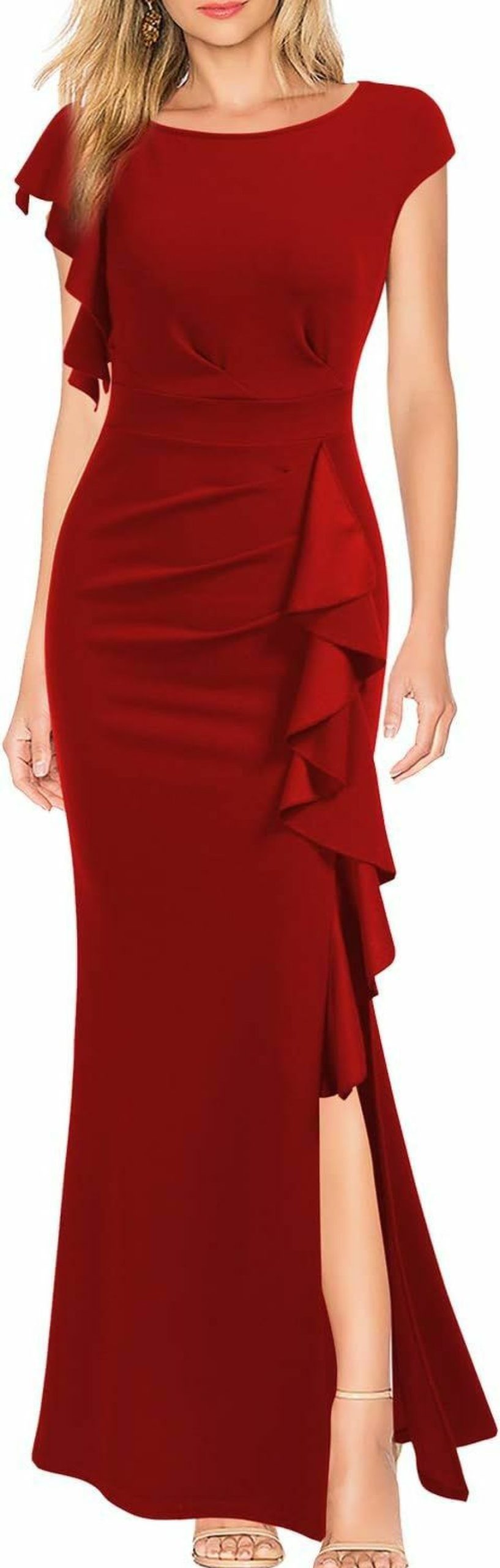 Online WOOSEA Woosea Women'S Split Bodycon Mermaid Evening Cocktail Long Dress